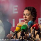 La ministra Magdalena Valerio durante una rueda de prensa. PEDRO PUENTE HOYOS