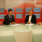Marisa Vázquez, Miguel Ángel Blanco, Gerardo Álvarez Courel y Juan Carlos Franco, en el programa La Tertulia. L. DE LA MATA