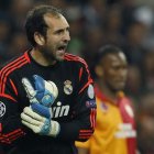Diego López, durante el partido ante el Galatasaray disputado en el Türk Telekom.