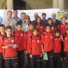 Un momento del acto de presentación de la cuarta edición del torneo alevín de La Virgen.