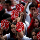 Manifestación contra las agresiones sexuales en las fiestas de San Fermín.