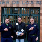 Alumno de Emergencias, el director y el profesor Rosa.
