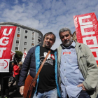 Enrique Reguero y Xosepe Vega, secretarios de UGT y CC OO. JESÚS
