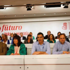 El líder del PSOE, Pedro Sánchez, antes de intervenir ante su comité federal para dar cuenta de las negociaciones.