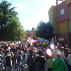 La plaza Luis Mateo Díez se llenó de niños y mayores para despedir a los mineros.