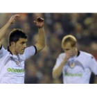 El delantero del Valencia, David Villa, dio la victoria a su equipo.