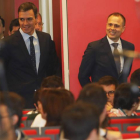 Pedro Sánchez con el director del Incibe