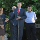 Miguel Alejo, durante el pregón inaugural de la feria del Lúpulo y la Cerveza.