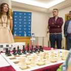 Cristina Santos (Sabadell-Herrero) junto a Estremera y Sión. FERNANDO OTERO