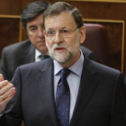 El presidente del Gobierno, Mariano Rajoy, en la sesión de control en el Congreso este miércoles.