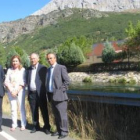 Raúl Templado, Rosa Urbón, Luis Rodríguez y Jesús Álvarez Couriel, ayer en Vegacervera.