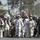 Manifestación de fieles musulmanes en Kandahar contra la quema del Corán en EEUU