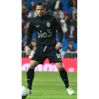 Acorán durante una acción del juego en el Bernabéu.