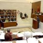 Intervención de Ángel Villalba durante el pleno celebrado estos días en Fuensaldaña