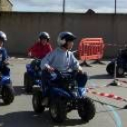 Los alumnos del colegio astorgano Paula Montal, durante el circuito de quads