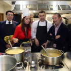 Silvia Clemente, en la Escuela de Cocina tras presentar el libro «Las legumbres de Castilla y León en la gastronomía del siglo XXI».