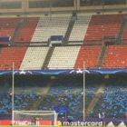 El gol sur del Calderón, con muchos asientos arrancados.