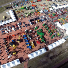 Imagen aérea de la Feria de Valencia de Don Juan, en la edición del año pasado.