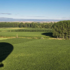 Campo de maíz en León vistos desde u globo