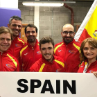 Eduardo, en el centro, junto al resto de la selección. DL