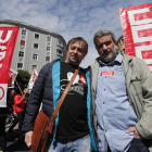 Enrique Reguero y Xosepe Vega la última manifestación. J.F.S.