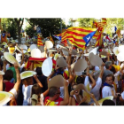 Imagen de la manifestación de la ANC en el paseo de Sant Joan de Barcelona.