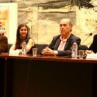 Gustavo Martín Garzo, Espido Freire, Luis Alberto de Cuenca y Fernando Marías, ayer en Leer León