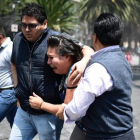Ciudadanos aterrorizados por el terremoto de México.