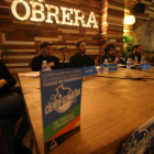 Participantes en la mesa redonda de Cientificomedia celebrada ayer en Ponferrada. Barredo