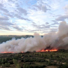 Imágenes del incendio de Castrocontrigo. DL