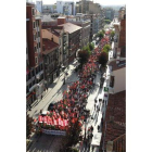 La manifestación, estirada, llegaba desde Guzmán hasta el consistorio de Ordoño II.