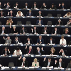 El pleno del Eurogrupo en Estrasburgo.