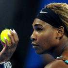 Serena Williams en un momento del partido contra Lucie Sarafova, en el torneo de Pekín.