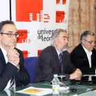 rafael Sánchez, Alberto Villera y Vicente Martín, en la clausura.