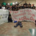 Los BRIF de Tabuyo, durante una de las noches de protesta.