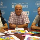 María Álvarez, Serafín Vázquez y Javier Arias, ayer.
