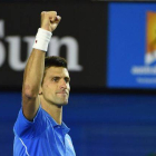 Djokovic, tras derrotar a Raonic, en Melbourne.