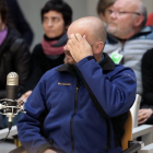 El etarra Sergio Polo (c), presunto asesino del comandante del Ejército Luciano Cortizo Alonso en León, durante el juicio celebrado esta mañana en la Audiencia Nacional.