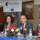 Nieves Zubález, Gloria Fernández Merayo, César Romero y María Ángeles Fernández, ayer.