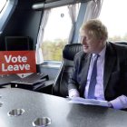 El ex alcalde de Londres Boris Johnson, durante su gira en apoyo al ‘Brexit’. EFE