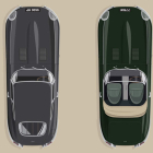 Cada pareja E-Type ‘60’ incluye un Coupé «9600 HP» en color Flat Out Grey, y un Roadster «77 RW» en Drop Everything Green.