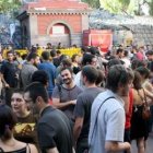 La manifestación de grupos independentistas tuvo poca afluencia de participantes.