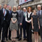 Los integrantes del reparto de la serie en Wall Street .