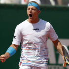 Davidovich celebra su triunfo frente a Dimitrov. NOGIER