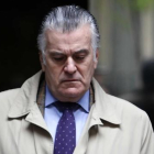 El extesorero del PP Luis Bárcenas, el pasado 10 de abril, tras acudir a la Audiencia Nacional a firmar ante el juez.