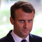 Emmanuel Macron, este jueves, en el Elíseo.