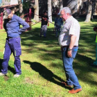 Ángel Rivero inspeccionó el terreno donde se disputará el corro el domingo. DL