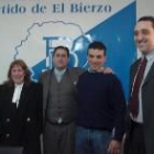 Julia Rodríguez, José Luis Corullón, Luis Folgueral y Fernando Valcarce, ayer en la sede del PB