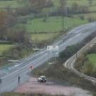 Aspecto de la C-631 (Ponferrada-Villablino) a su paso por el término municipal de Páramo del Sil