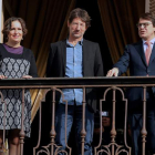Fernández Mañueco, a la izquierda, en el acto de ayer. J. M. GARCÍA